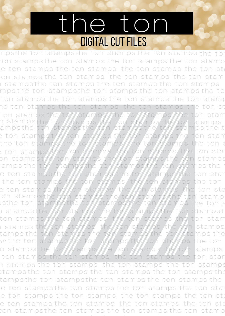 Candy Cane 2 (Diagonal) Stencil SVG Cut File