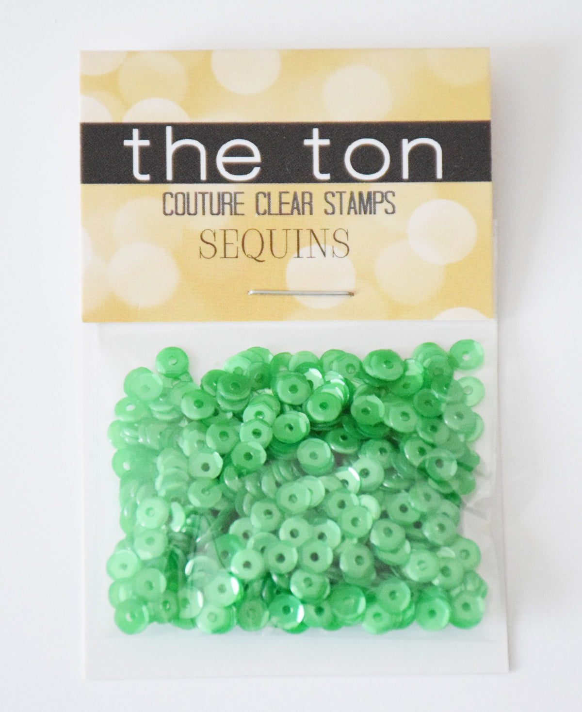 Carrie's Green Sequins - 8, 6, 5, 4mm, Mixed