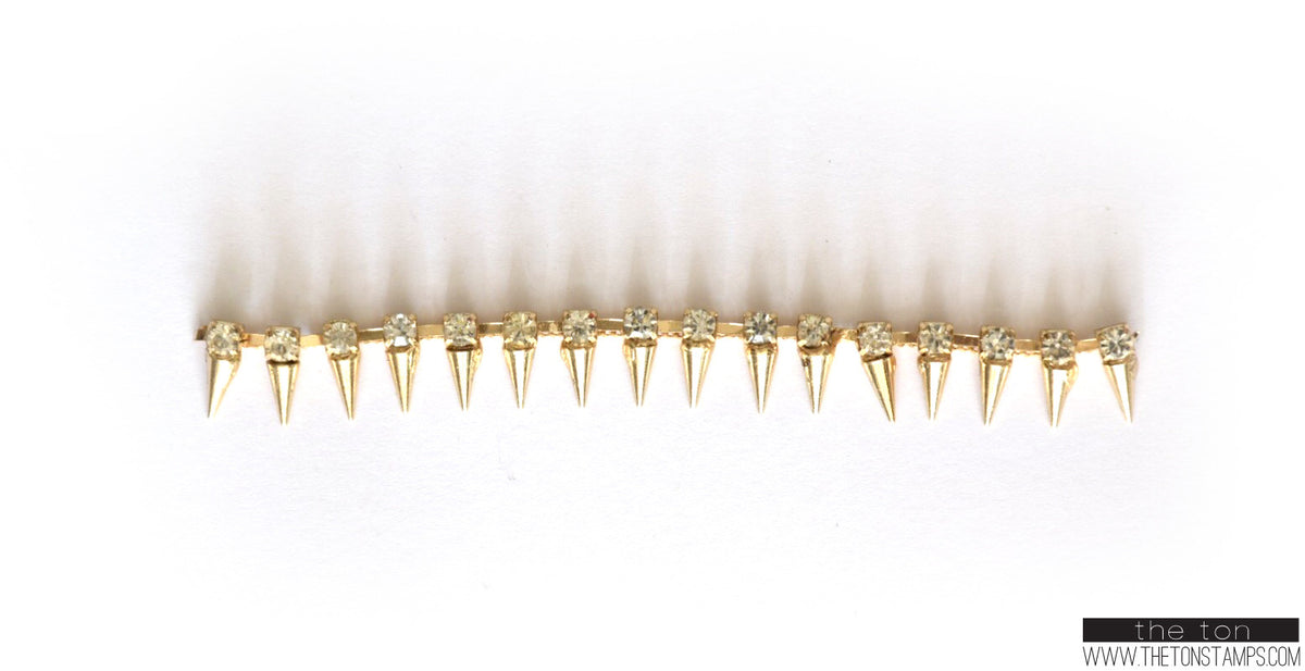 Chain 2 Crystal Embellishment - Gold