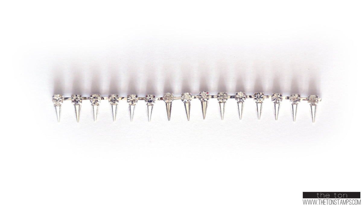 Chain 2 Crystal Embellishment - Silver
