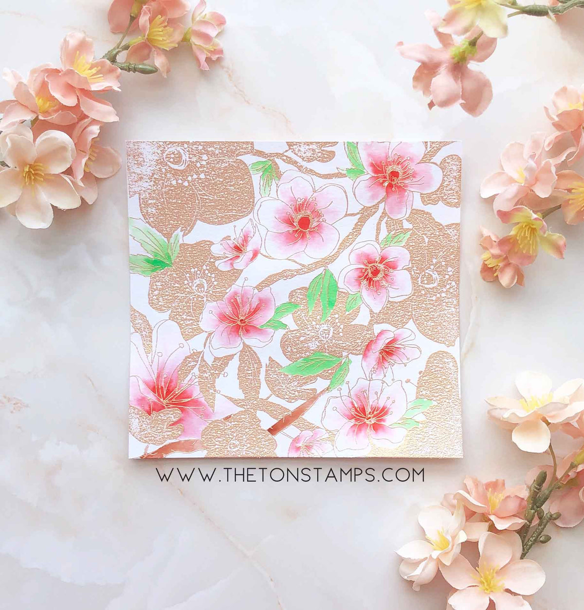 Cherry Blossom Garden Cling Background