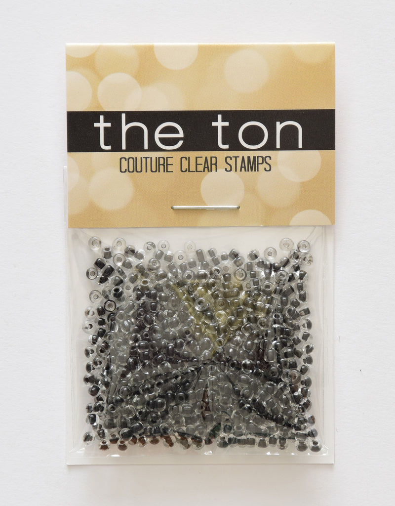 Clear Black Seed Beads