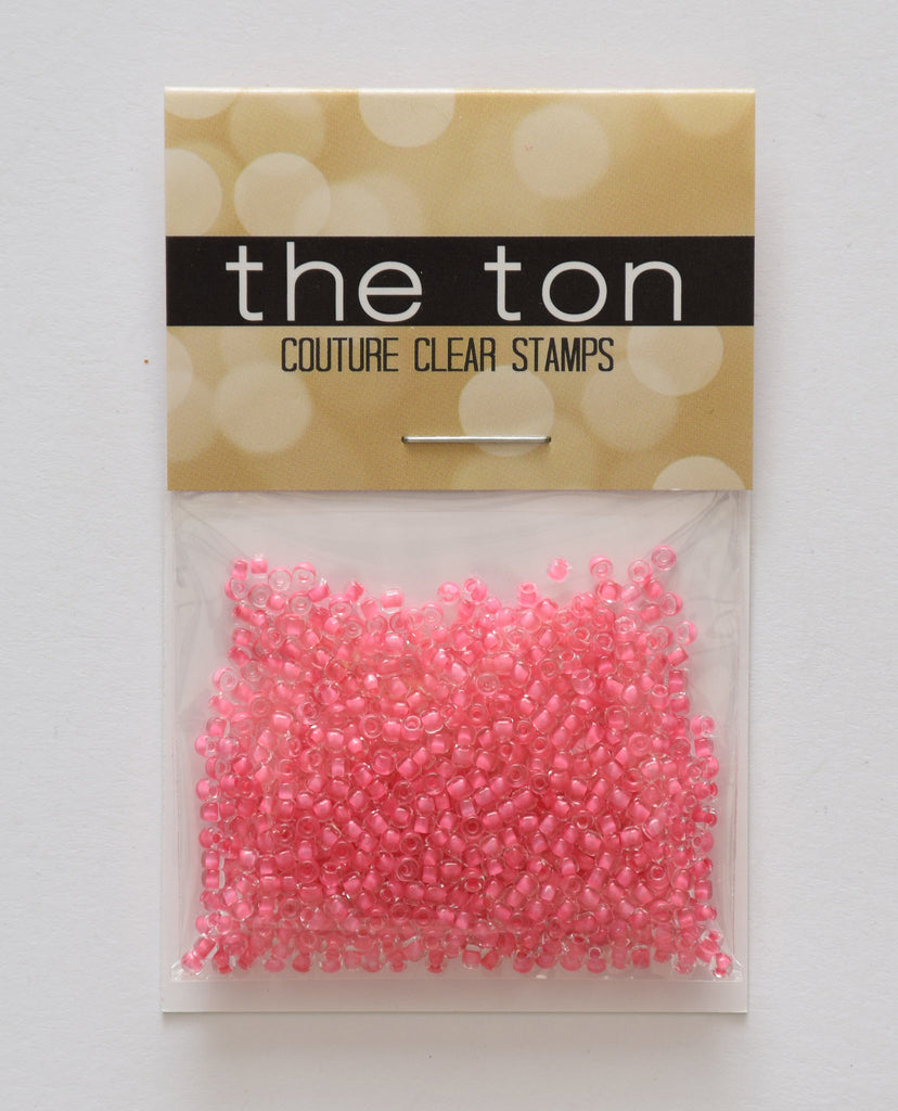 Clear Pink Coral Seed Beads