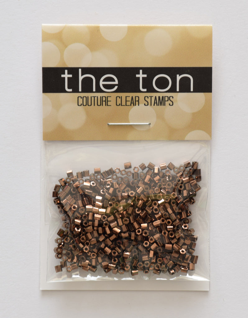 Coffee Gold Bugle Beads