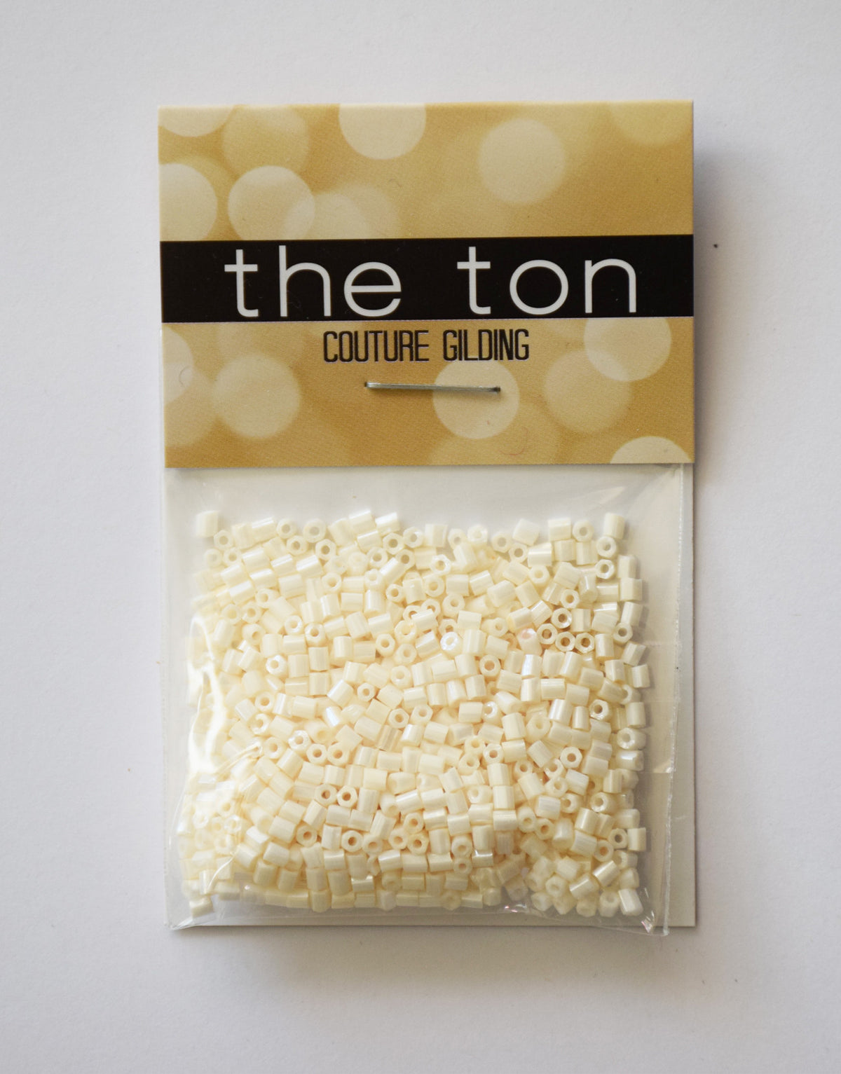 Cream Cake Bugle Beads