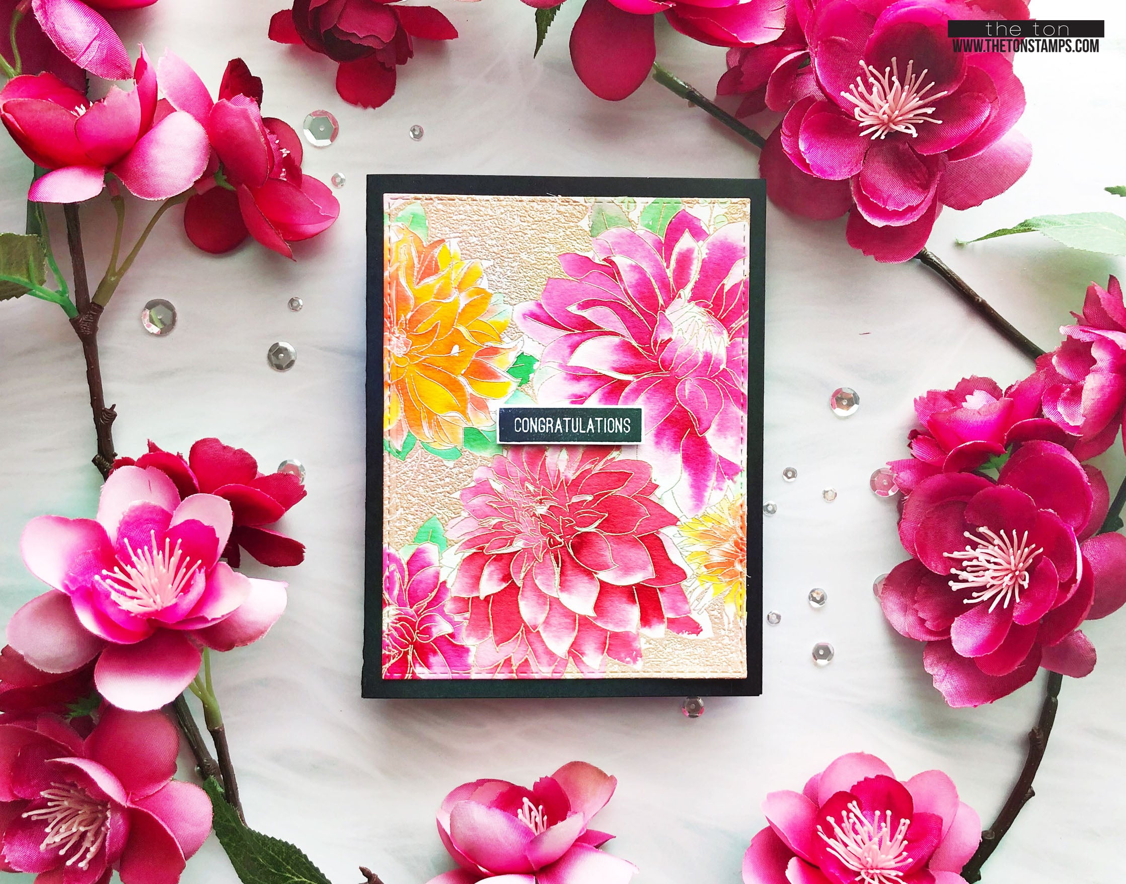 Dahlia Garden Cling Background