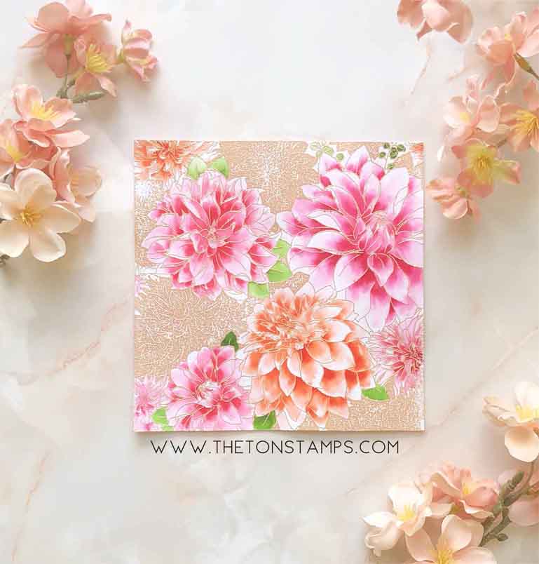 Dahlia Garden Cling Background