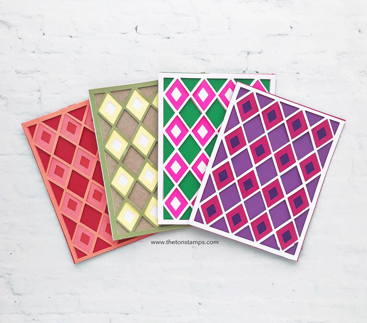 Diamond Plaid Layering Coverplates SVG Cut File