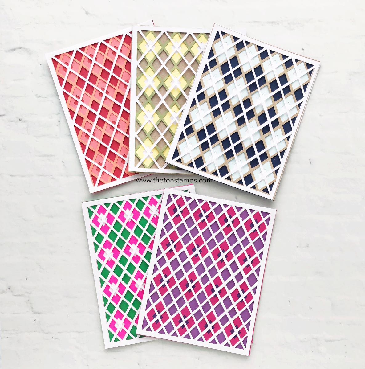 Diamond Plaid Layering Coverplates SVG Cut File