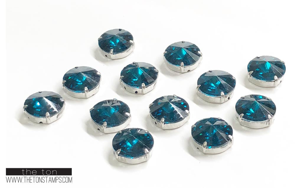 Glass Gems - Dark Blue Round 5/8in