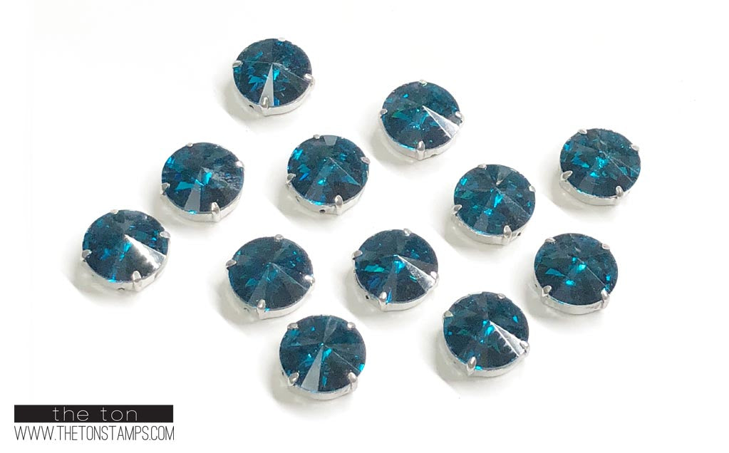 Glass Gems - Dark Blue Round 5/8in
