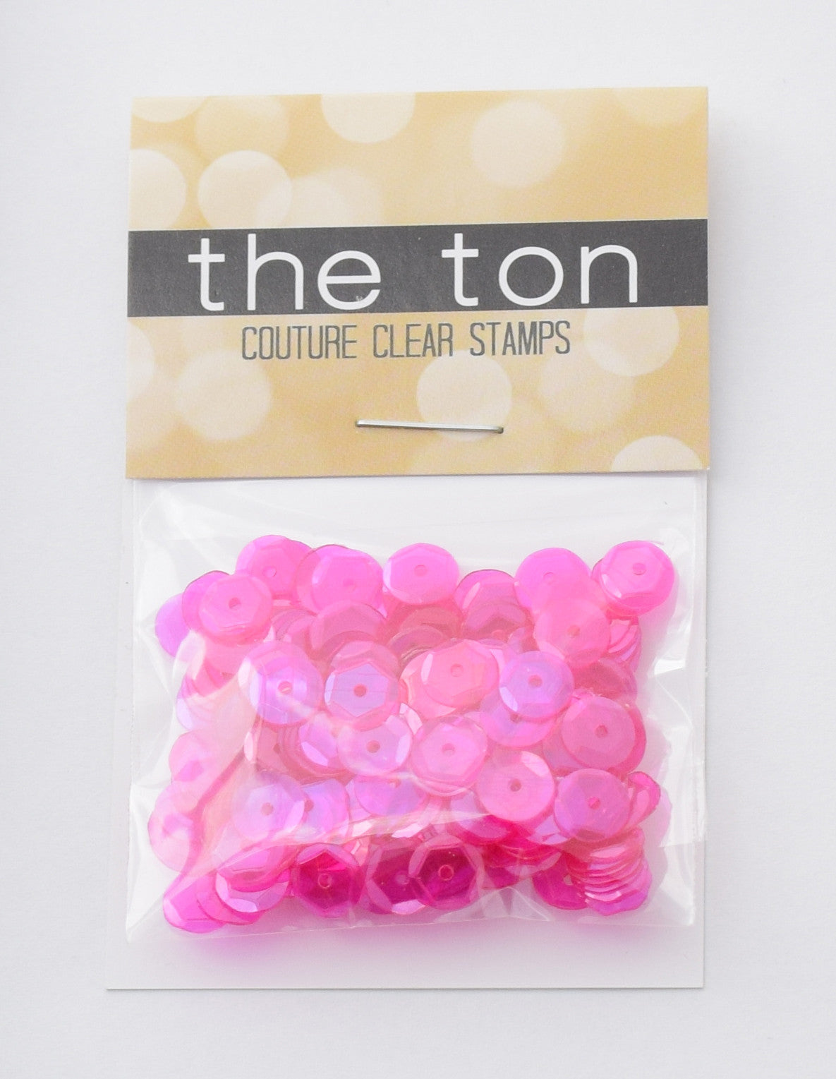 Don't Wait on Me Fuchsia Sparkling Clear Sequins - 6mm