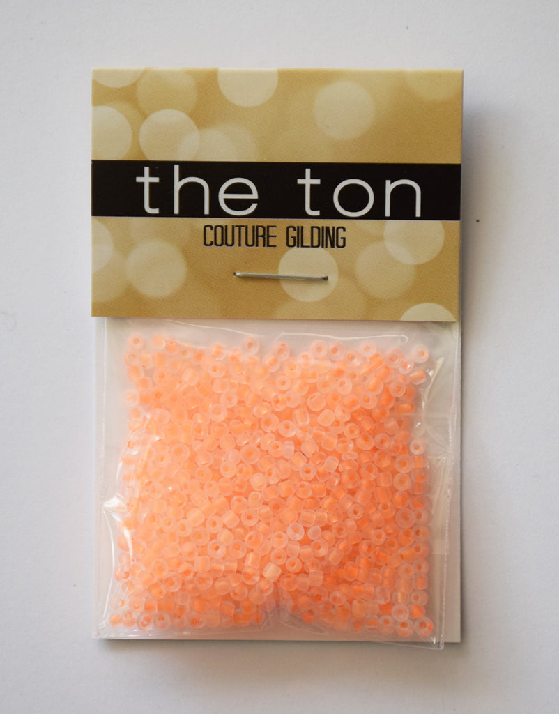 Frosty Neon Orange Matte Seed Beads