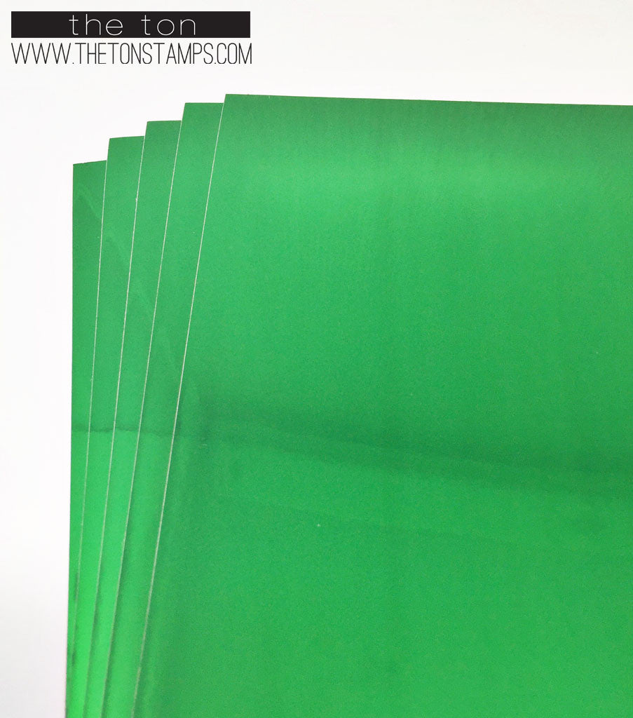 Adhesive Foil Paper - Green (7.9in x 9in)