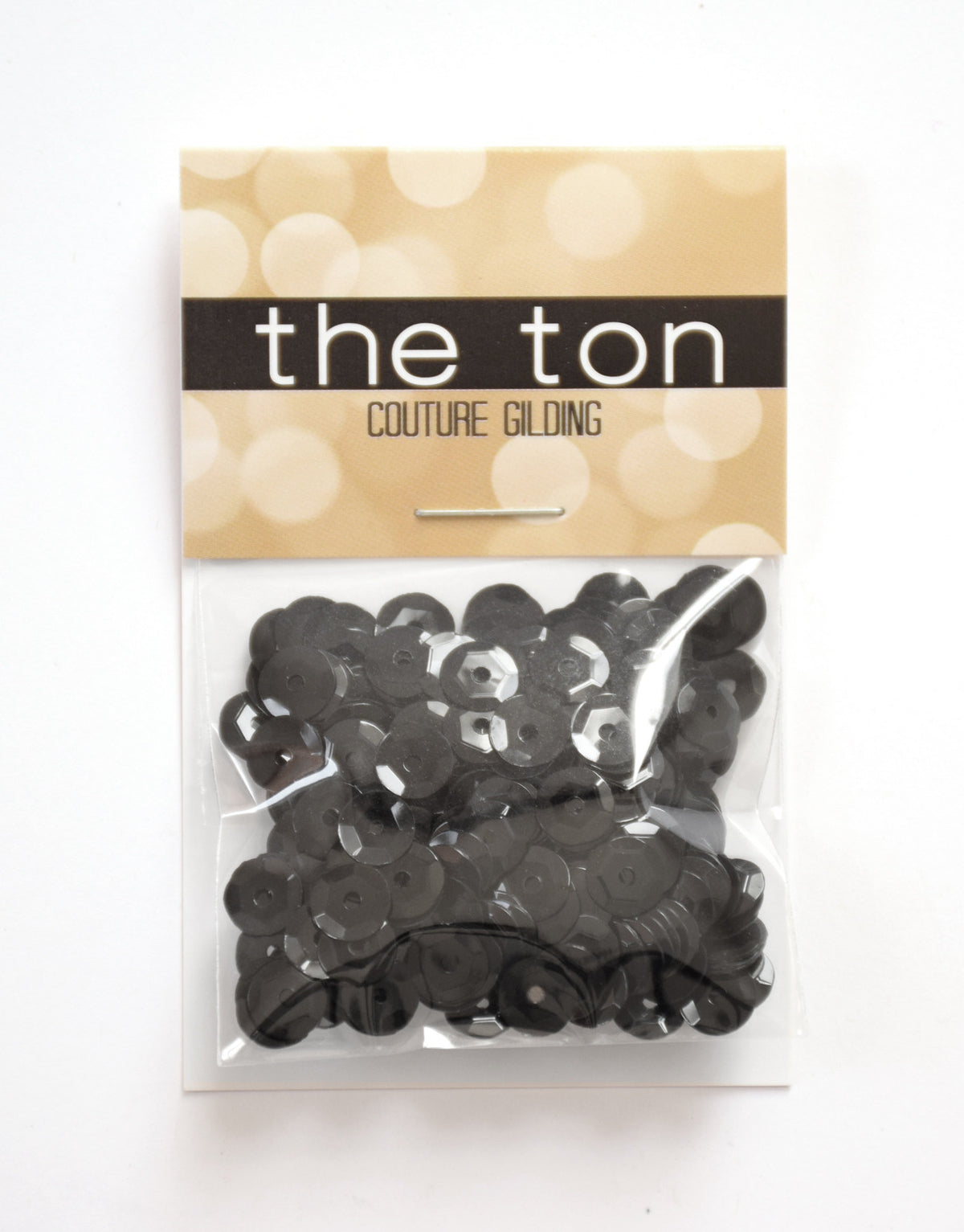 Glossy Black Sequins - 10, 8, 6, 4mm, Mixed