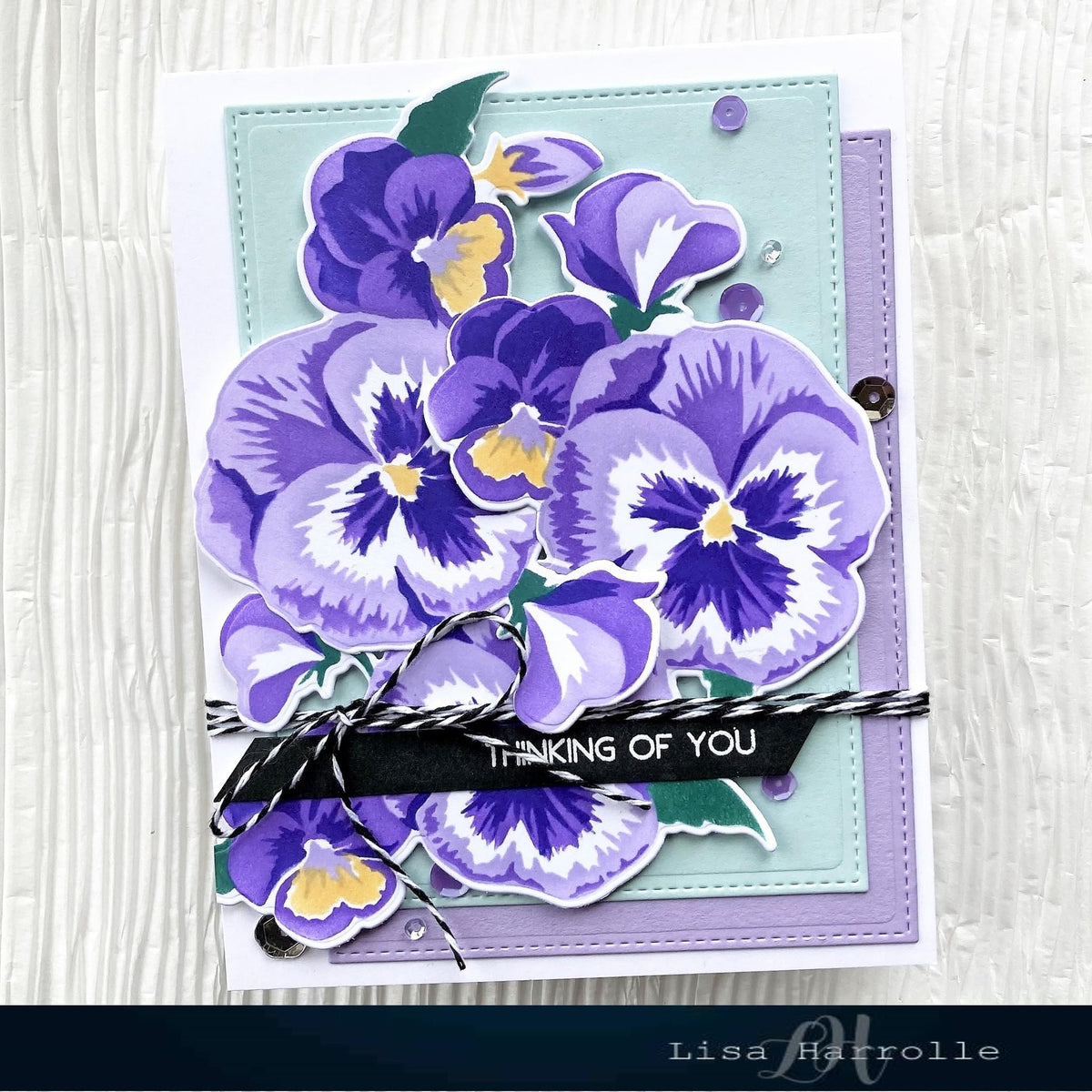 Bright Pansies Clusters Layering Stencils