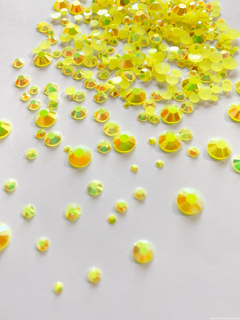 Rhinestones Mixed - Bright Yellow Opaque