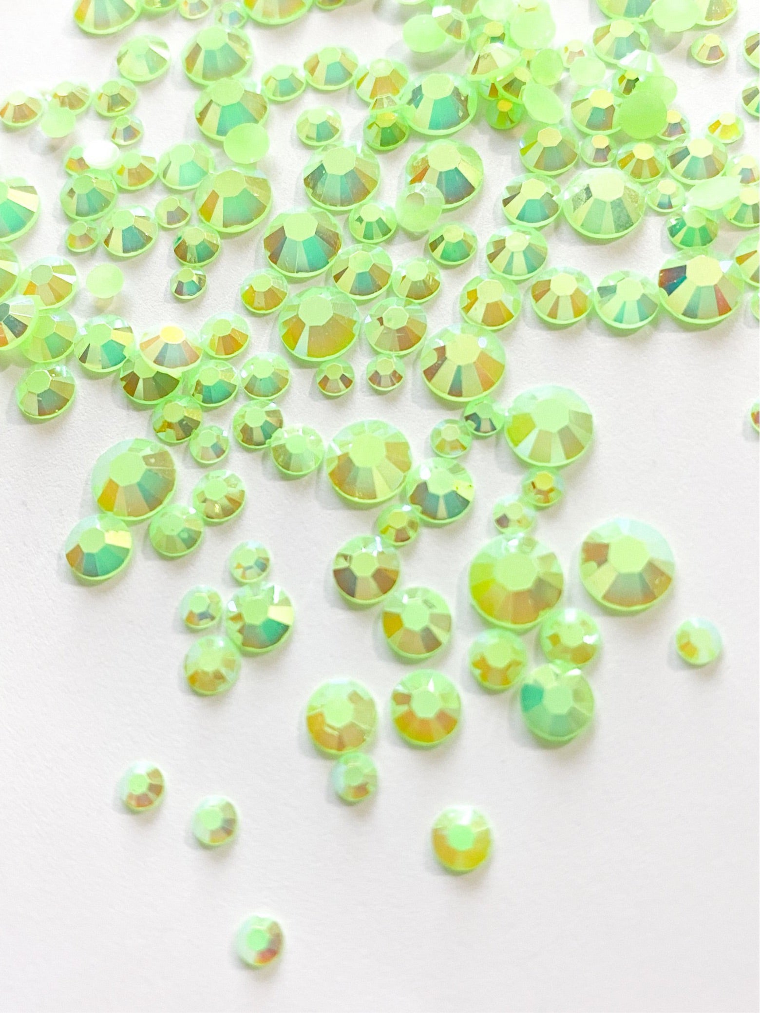 Rhinestones Mixed - Bright Green Opaque