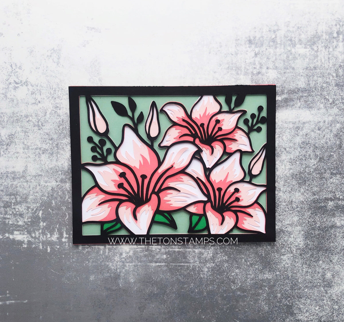 Lily Trio Layering Coverplates SVG Cut File