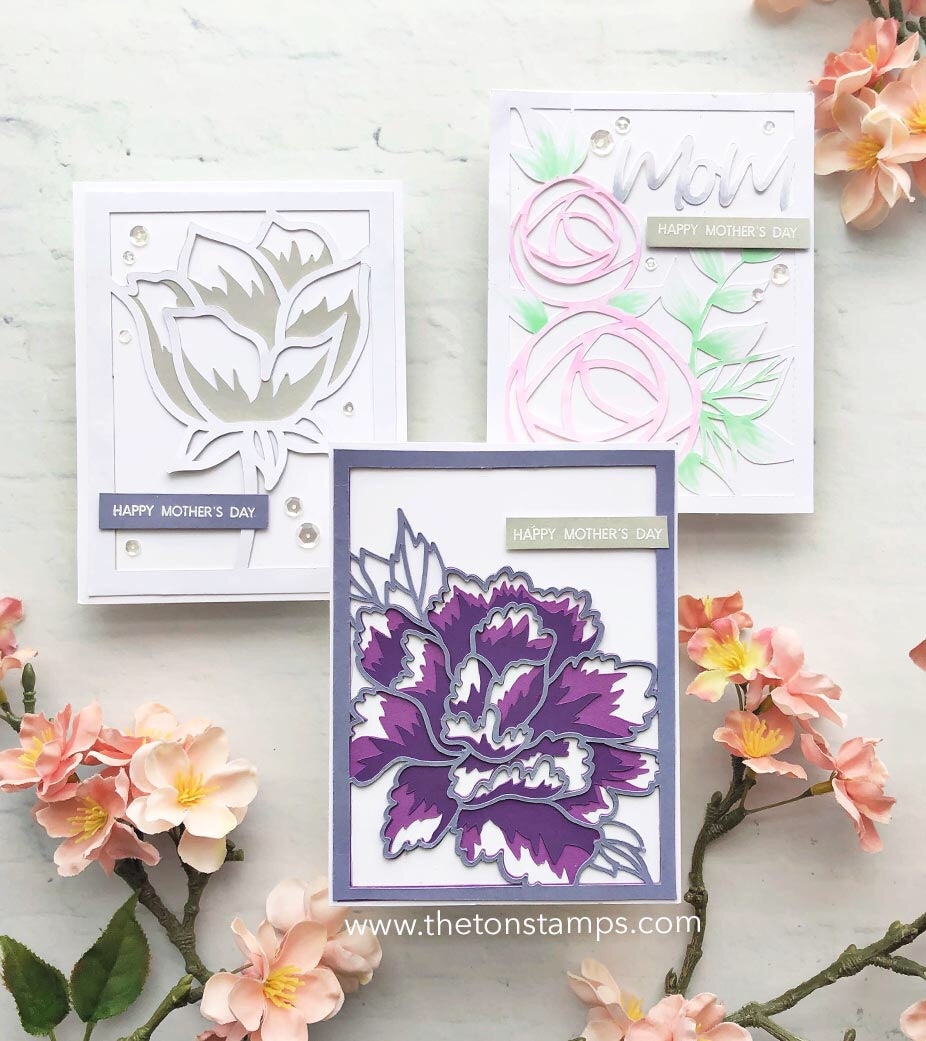 Peony Layering Coverplates SVG Cut File