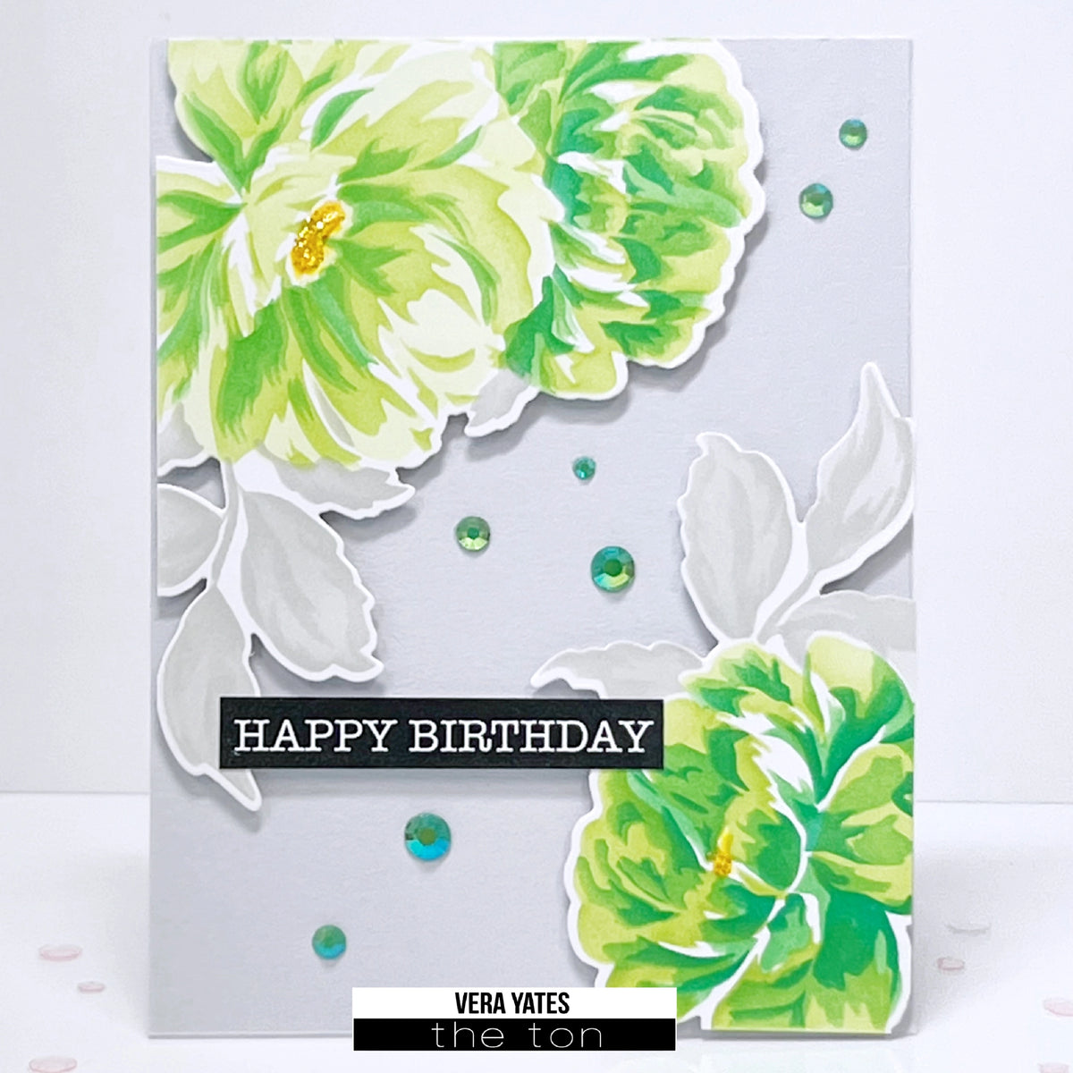 Blended Peonies Large Stencils