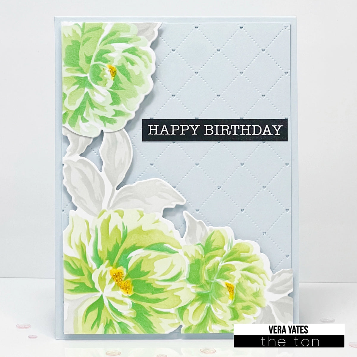 Blended Peonies Large Stencils