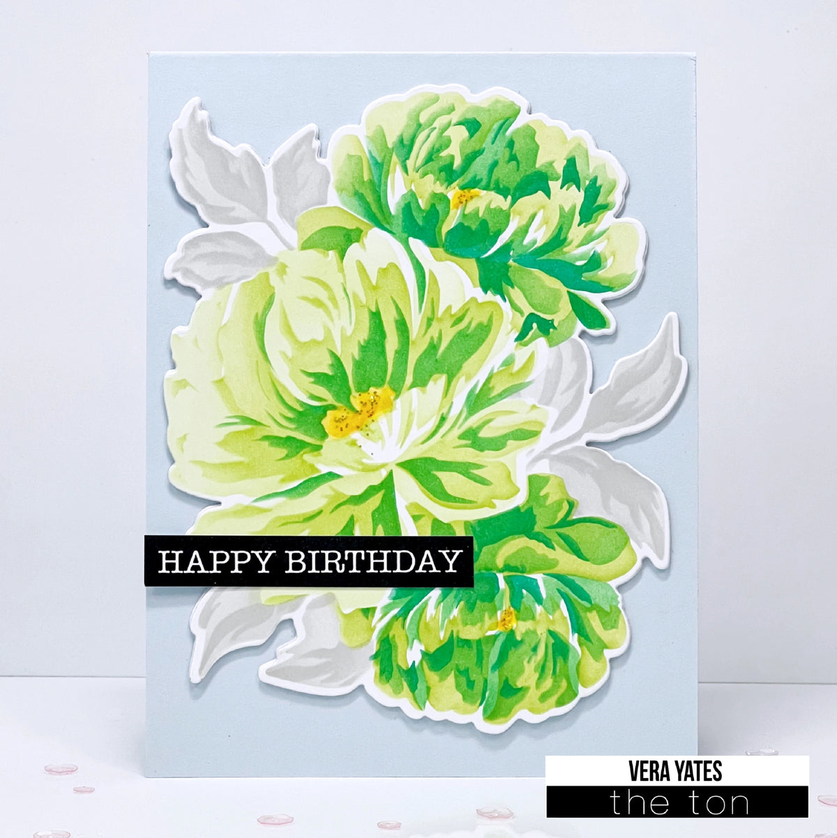 Blended Peonies Large Stencils