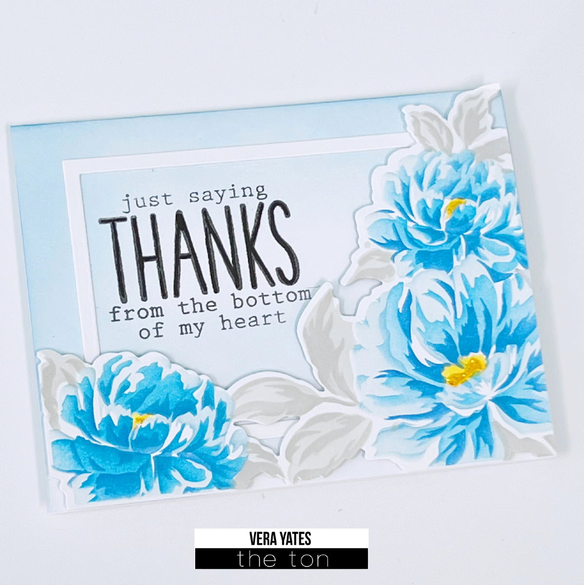Blended Peonies Large Stencils