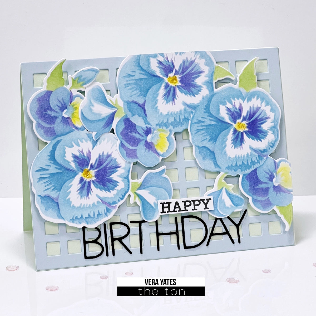 Bright Pansies Clusters Layering Stencils