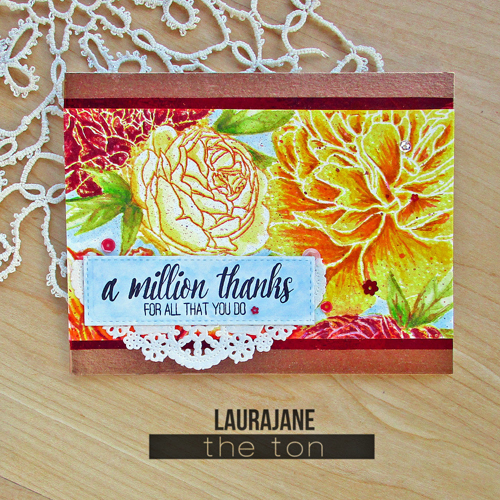 Peony Garden Cling Background