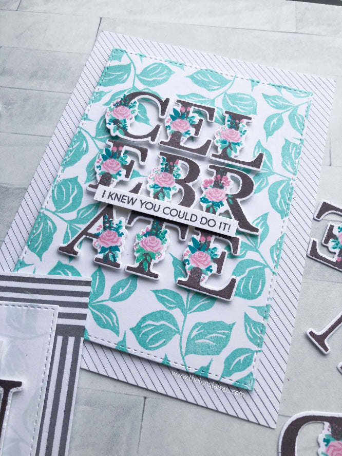 Layered Floral Alpha Stamps