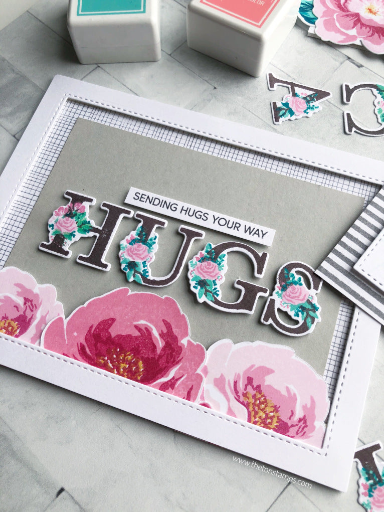 Layered Floral Alpha Stamps