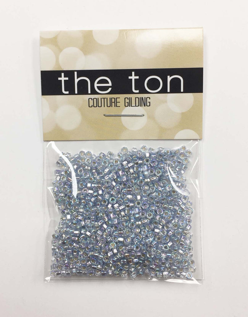 Iridescent Blue Diamond Seed Beads