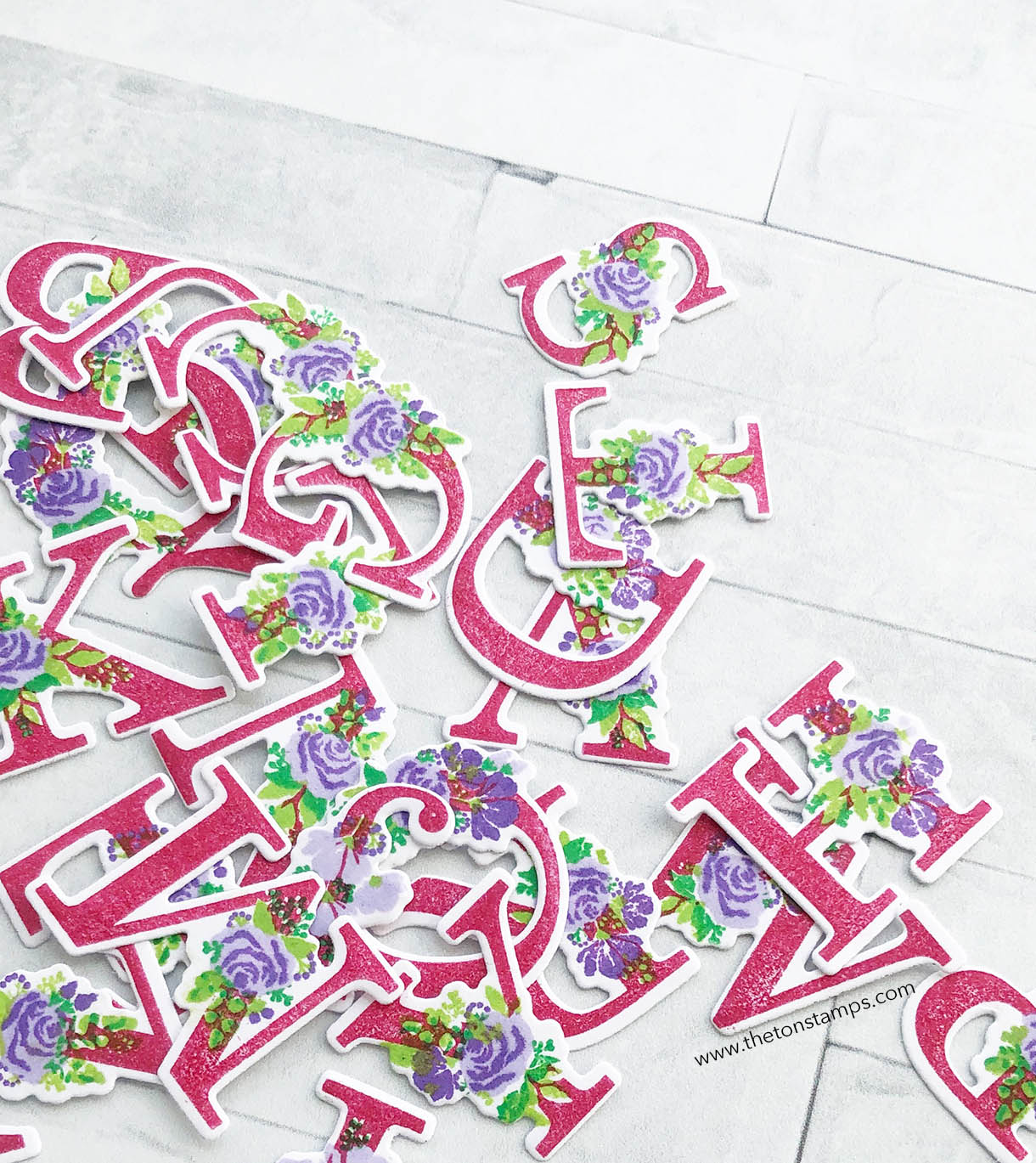 Layered Floral Alpha Stamps
