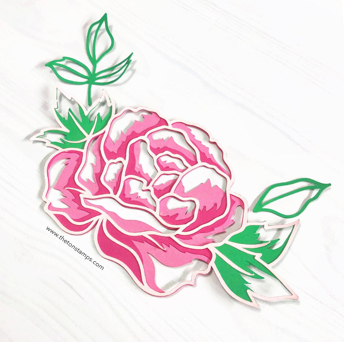 Single Layered Peony SVG Cut File