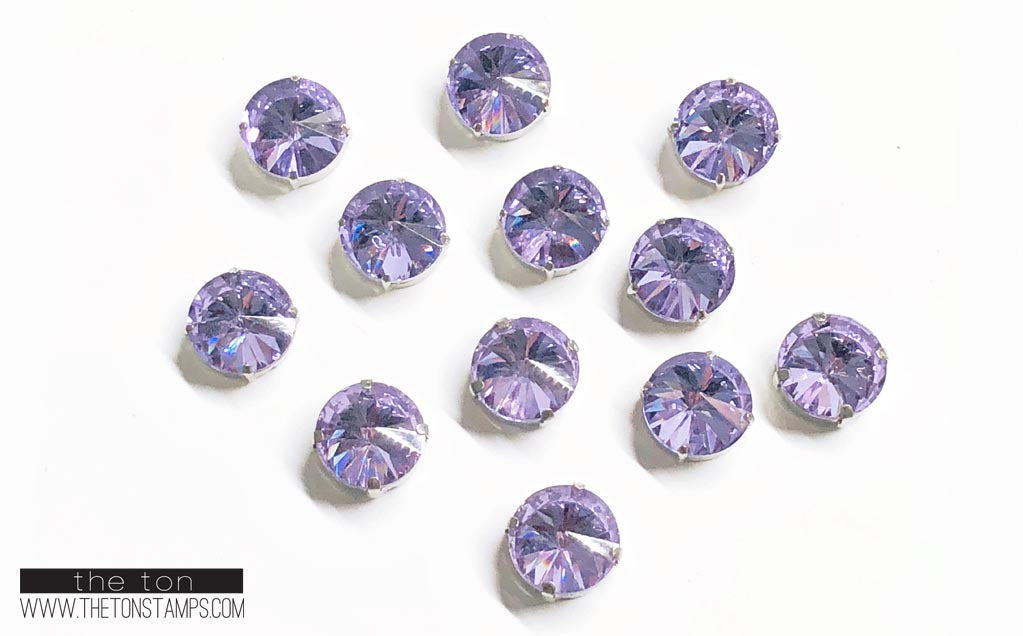Glass Gems - Purple Round 5/8in