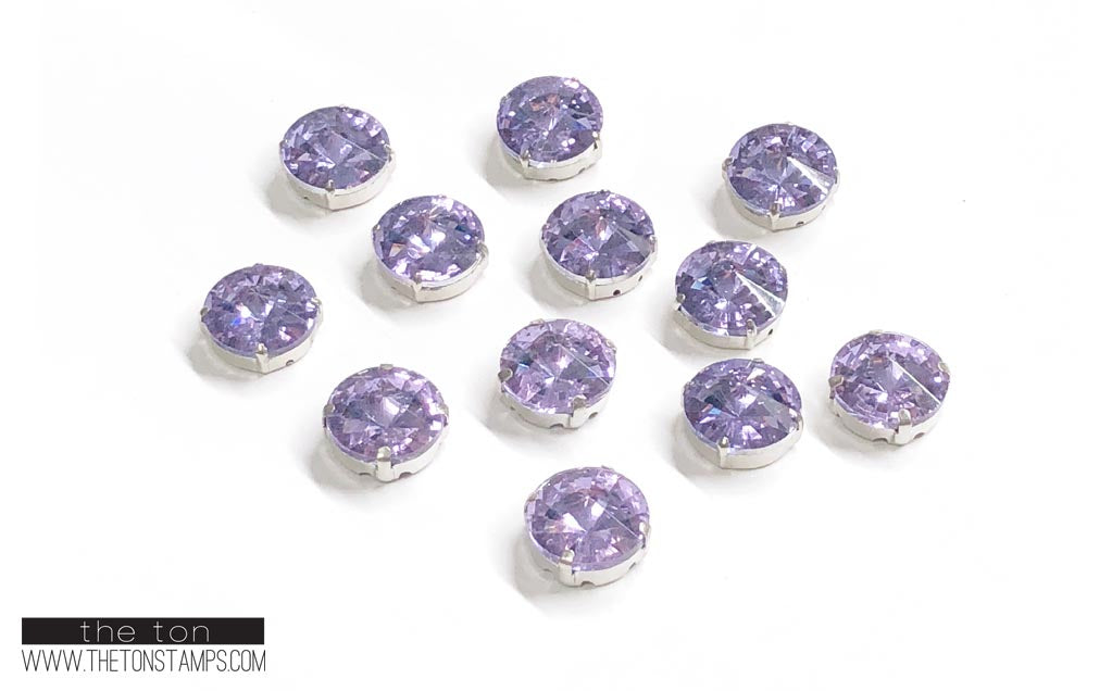 Glass Gems - Purple Round 5/8in