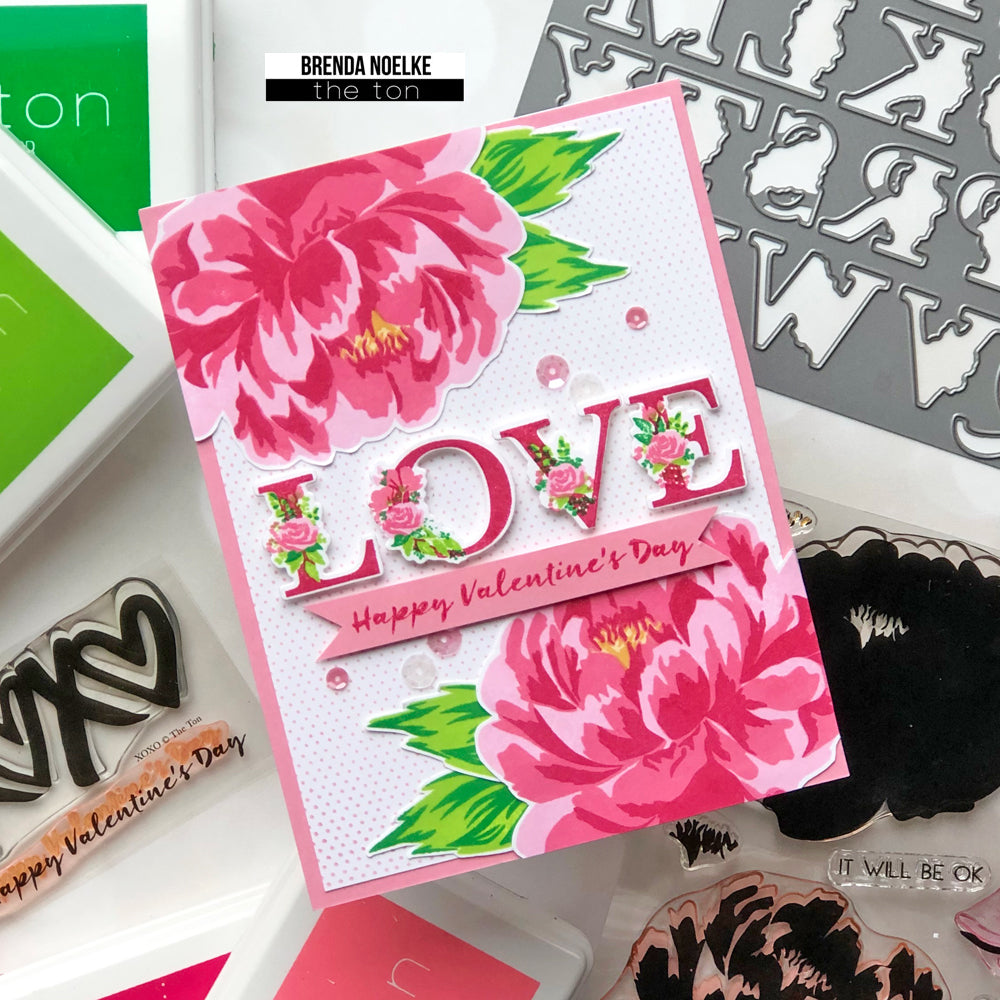 Layered Floral Alpha Stamps