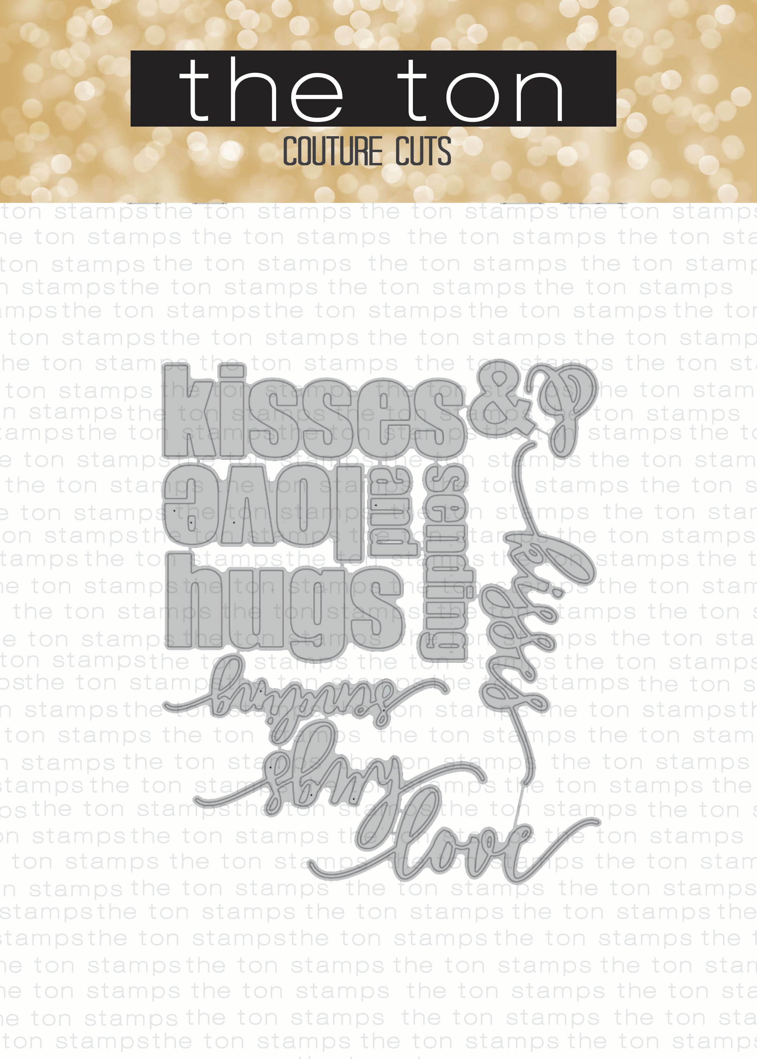 Love and Hugs Word Plate Dies
