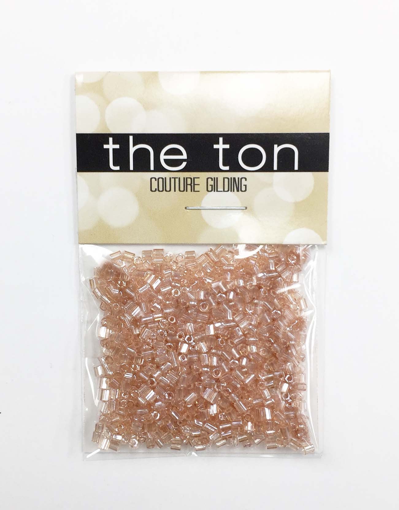 Light Rose Peach Bugle Beads