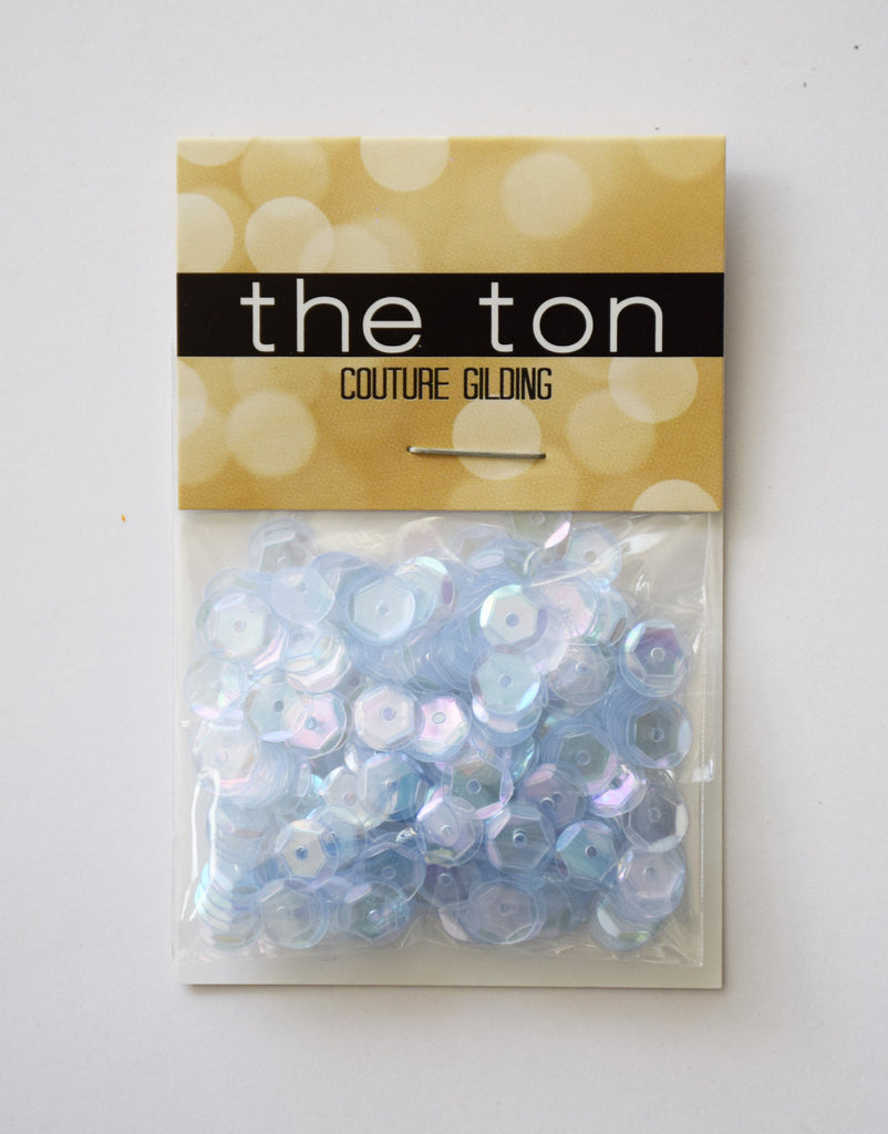 Light Sapphire Sparkling Clear Sequins - 8, 6, 4mm, Mixed