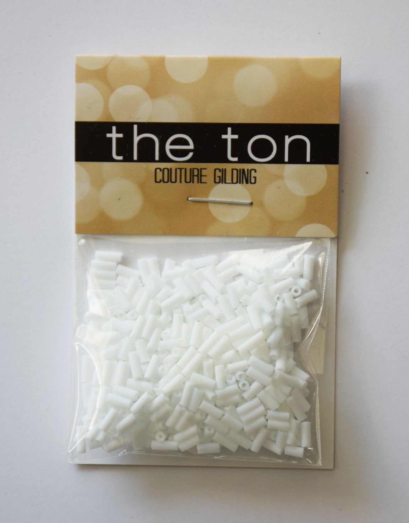 Marshmallow Matte Long Bugle Beads