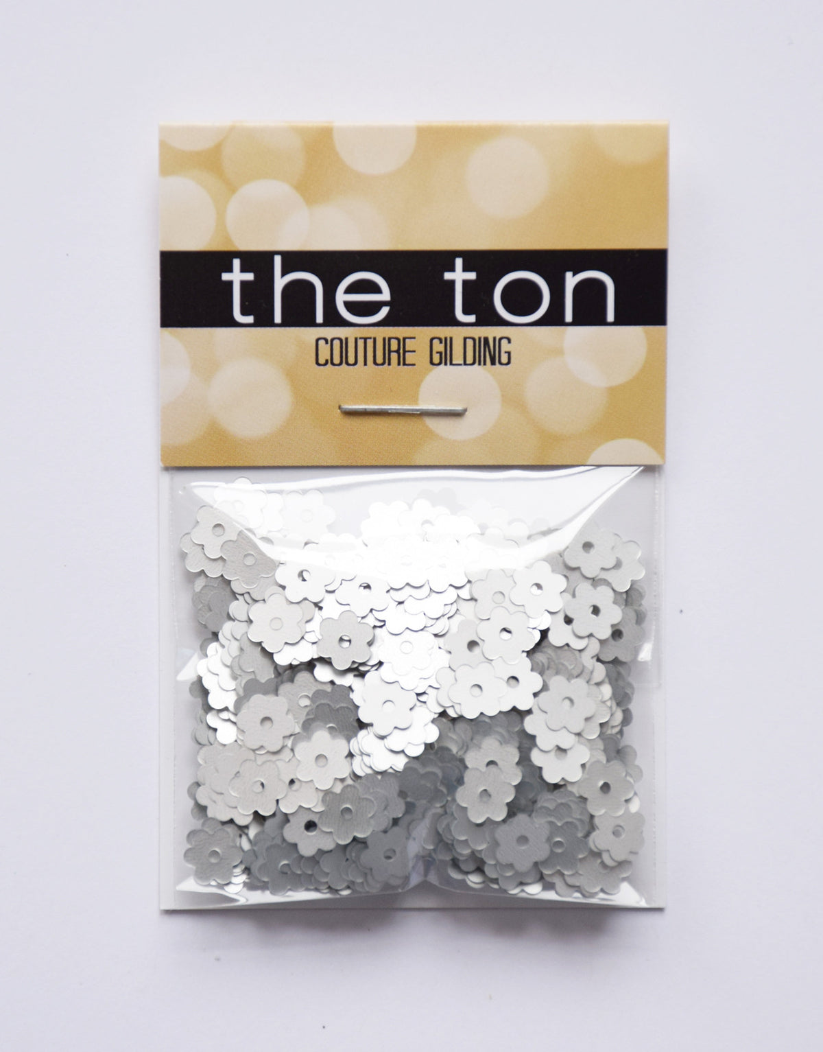 Silver Matte Posie Flora Sequins