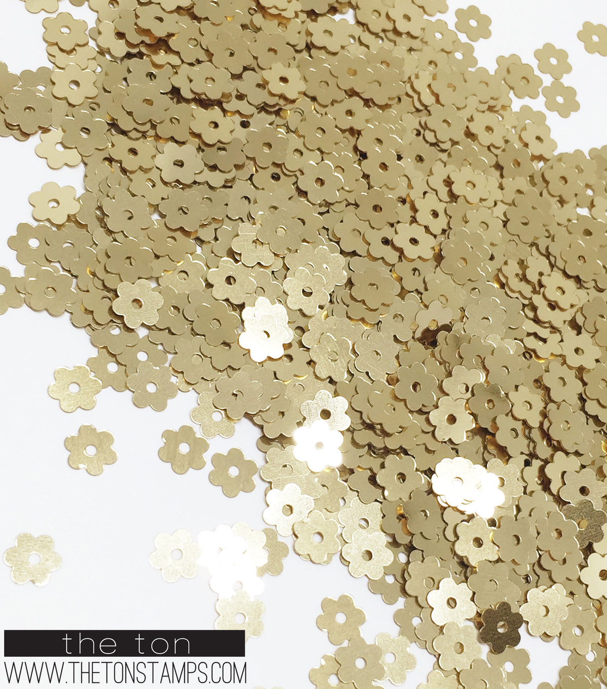 Gold Matte Posie Flora Sequins