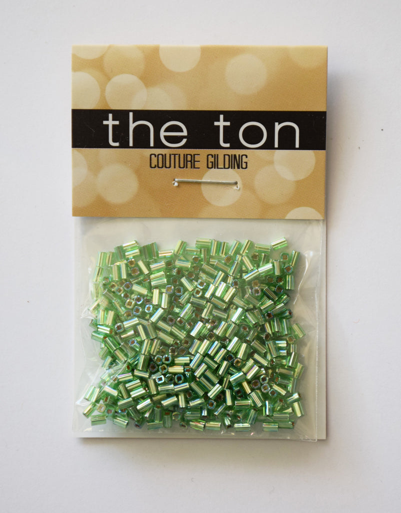 Metalline Fern Bugle Beads