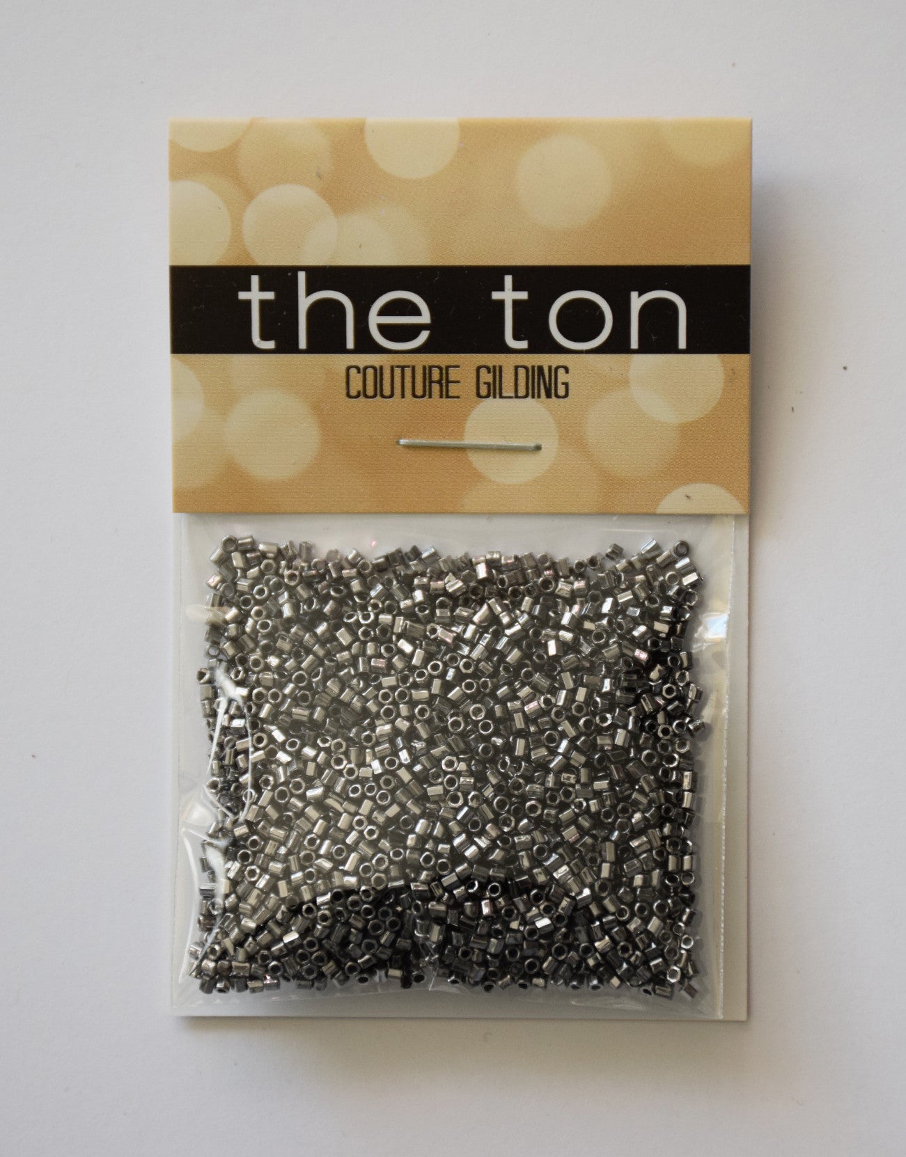 Metalline Pewter Mini Bugle Beads