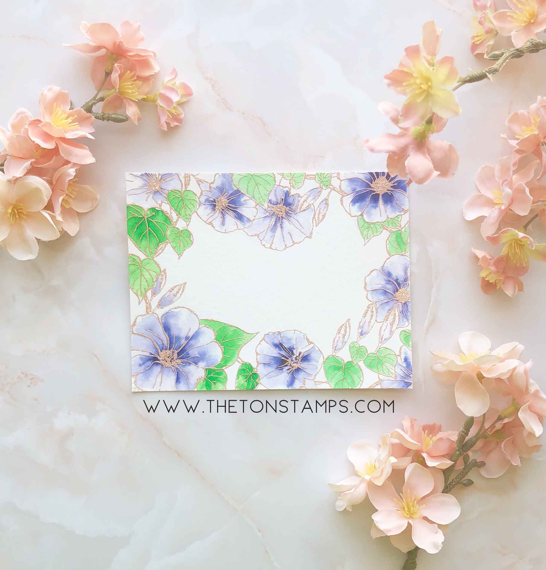 Morning Glory Border Cling Background