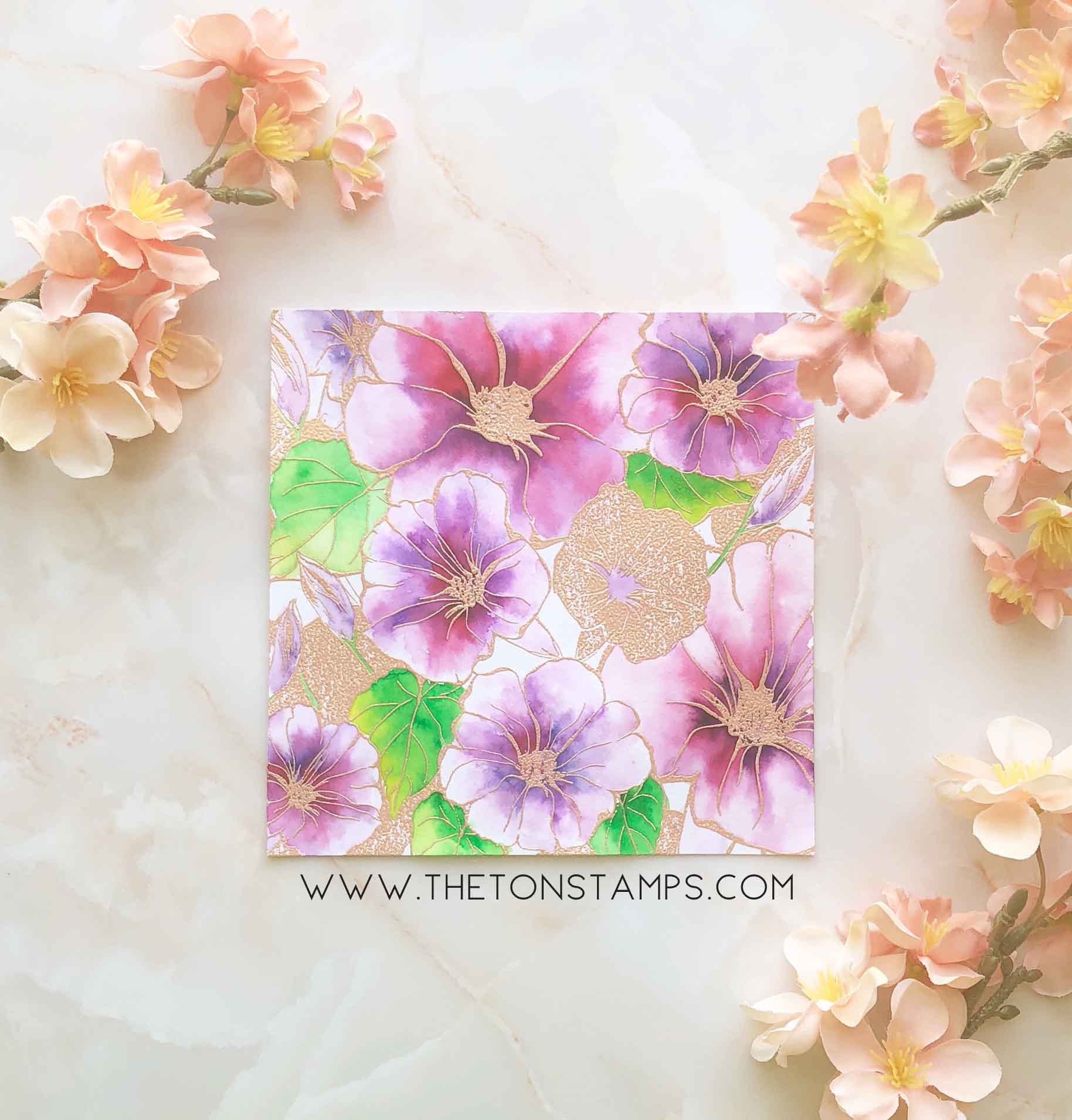 Morning Glory Garden Cling Background