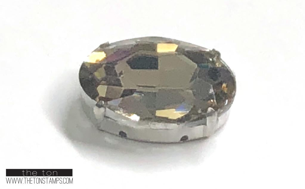 Glass Gems - Light Amber Oval