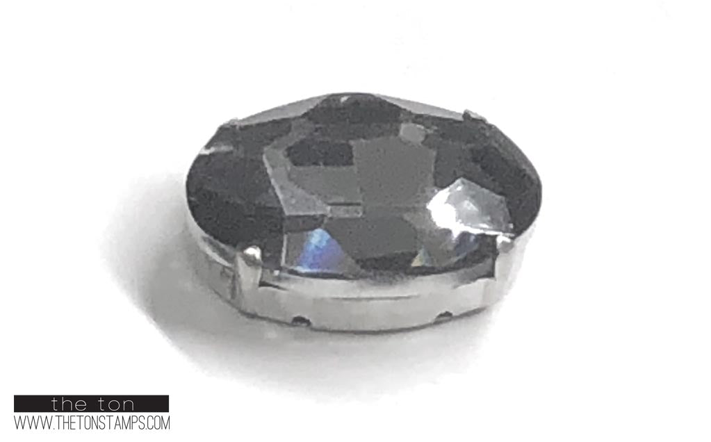 Glass Gems - Charcoal Oval